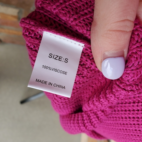 Fuchsia Pink Women's Size Small Sweater Dress Sleeveless Size Small NWOT - Picture 2 of 14